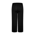 thumbnail image 5 of Men's Cotton Wide Leg Pants Casual Elastic Waist Loose Baggy Sweatpants with Pockets Solid Fall Fashion Trousers (S, Black), 5 of 7