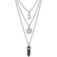 thumbnail image 1 of Collar de pentagrama de luna, collar multicapa, colgante gótico, juego de collar de aleación para mujeres y niñas, regalos para el día de San Valentín y el día de la madre, 1 of 5