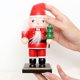 thumbnail image 5 of Adornos navideños de madera para Cascanueces, figuras de Cascanueces, juguete con Papá Noel, muñeco de nieve, pingüino, marioneta de Chef, adornos de escritorio, 5 of 6