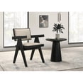 thumbnail image 3 of Jasper 21"W 3-Piece Ebony Black Arm Chairs and Console Table Set, 3 of 12