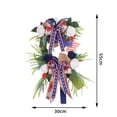 thumbnail image 3 of Nkmbld 4th of July Patriotic Wreaths for Front Door, Independence Day White Blue Red Garland for Memorial Day Veterans Day Front Door Decoration, 3 of 8