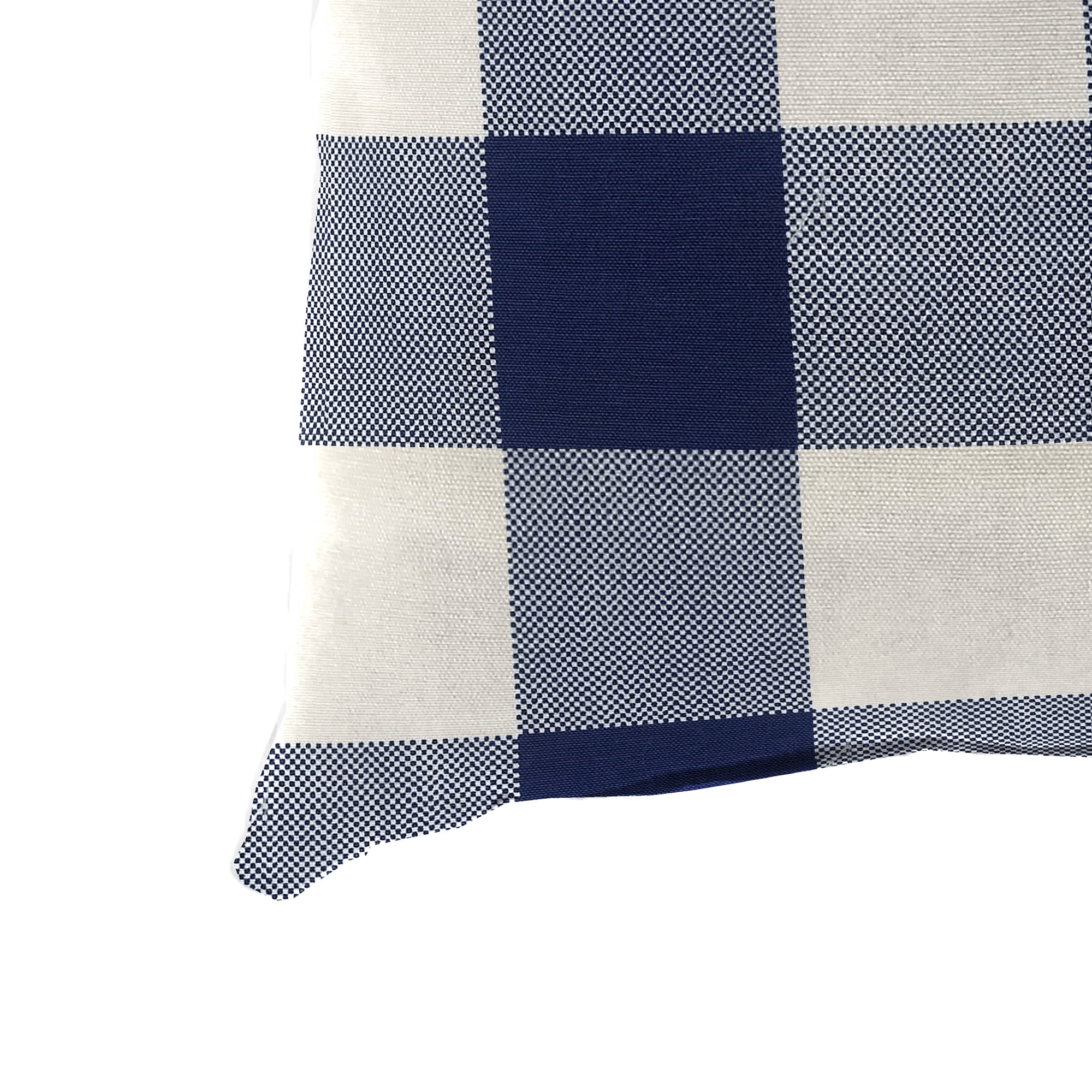Jordan Manufacturing 20" x 20" Navy Buffalo Check Square Outdoor Throw Pillow (2 Pack)