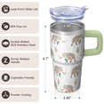 thumbnail image 3 of 20oz elephant Tumbler with Handle Everyday Travel Car Home Cup Great Anniversary Easter Gift for elephant Lovers Women Men, 3 of 6