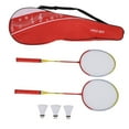 thumbnail image 2 of Badminton Racket Set, 1 Pair Badminton Racquet Set with 3 Nylon Shuttlecocks, Carrying Bag, Sports Training Entertainment, 2 of 7