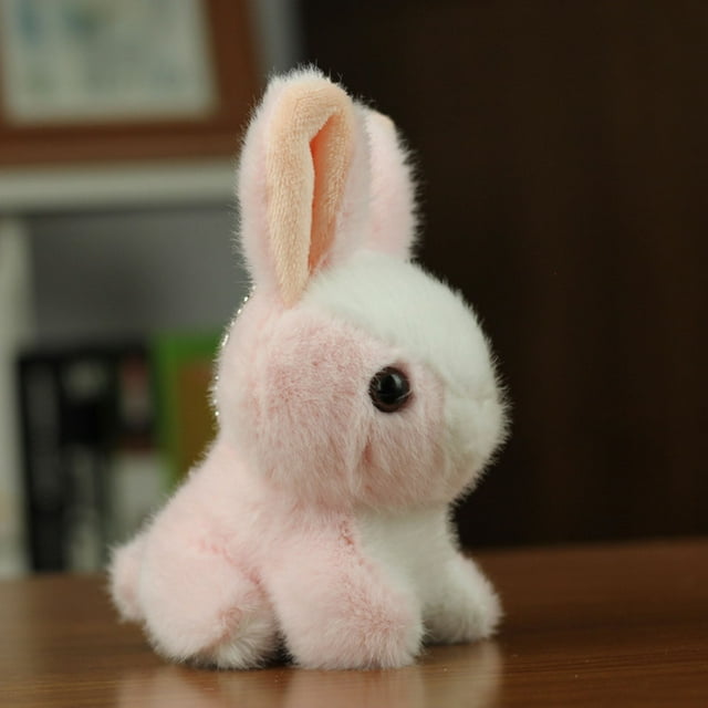 Llavero de Conejo Falso, Colgante de Conejito de Peluche, Llavero de Animal con Textura Suave, Accesorio Decorativo para Bolsa de Pascua, Adorno Adorable para Mochila, Bolso de Mano o Cartera