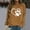 Brown, variant on HOMBOM Loose Sweatshirts for Women Trendy Crew Neck Pullover Gray Winter Tops Heart Dog Paw Print Long Sleeve Casual Sweatshirt
