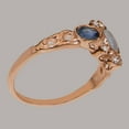 thumbnail image 4 of LBG British Made 10k Rose Gold Natural Opal & Diamond Womens Promise Ring - 33 size options - Size 9.5, 4 of 5