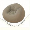 thumbnail image 3 of REZJSWFSMMJ Inflatable Flocked Portable and Easy to Store Single Lazy Sofa, Outdoor Leisure Thickened Reclining Chair Bean Bag Sofa Bed, 3 of 3
