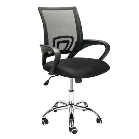 Mesh Office Swivel Chair Padded Seat Ergonomic Design Meeting Room Computer Adjustable Height