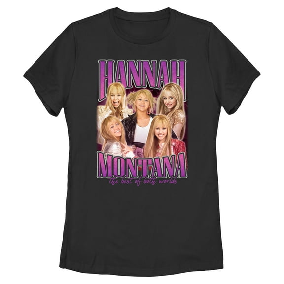 Womens Hannah Montana Pop Star Montage T Shirt