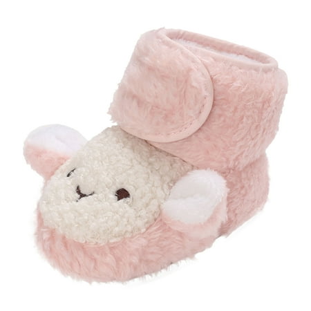 

MIUBAGIAL Baby Boots Fashion Cartoon Cute Autumn and Winter Thickened Warm Comfortable Hook Loop Shoes