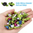 thumbnail image 4 of Uxcell 15mm Tiny Satin Ribbon Rose Fabric Flowers Embellishments Rosettes Applique Black 100 Pcs, 4 of 6