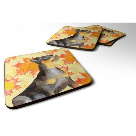 

Miniature Pinscher No. 2 Fall Foam Coaster Set of 4