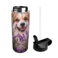 thumbnail image 2 of Yiaed Dog in Lavender Flowers Print Water Bottle with Straw Lid, Stainless Steel Double Wall Insulated Water Bottle | Leak-Proof and Spill-Proof Water Bottle, 2 of 8