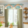 thumbnail image 3 of Yayeee Kitchen Valance Rod Pocket 54" x 18" Living Room Window Curtain, Retro Beige Rainbow, 3 of 6