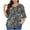 Black, variant on Womens Tops 3/4 Flare Sleeve V Neck Floral Print Pleated Relaxed Fitting Tunic Blouse Fall Basic Tops Plus Size Casual Loose Solid Flowy Shirts Tops,Black,L