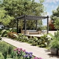 thumbnail image 1 of Eastvita Pavillon Extérieur en Métal 10 X 10 Pi avec Auvent Rétractable - Résistant aux UV/gris, 1 of 6