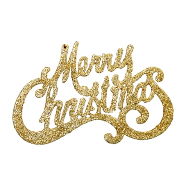 Decoraciones Del Árbol de Navidad Ornamento Colgante de la Carta Feliz Brillante, Signo Festivo de 15x9cm para los Ornamentos Del Árbol de Navidad de la Mesa Y Del Árbol