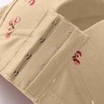thumbnail image 3 of GDREDA Classic Style Bra New Front Closure Plus Size Bra With Gathering Effect No Underwire Side Support Full Coverage For Plus Size Women's Underwear Beige,42, 3 of 6