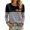 Blue #010, variant on Halloween Shirt for Women Cute Pumpkin Print Long Sleeve Spooky Blouses Bat Striped Crew Neck Trendy Tops M