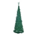 thumbnail image 5 of 5FT Pop up Christmas Tree, Gorgeous Pencil Christmas Tree Portable Green Tinsel Xmas Tree for Holiday Party Home Office Store Artificial Decoration(Without Lights), 5 of 5