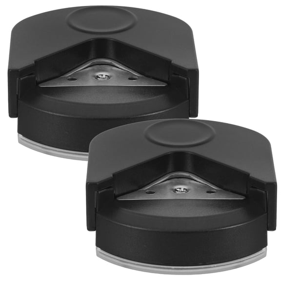 OUNONA 2-Pack Heavy Duty and Circle Paper Punch Rounder in Black for Precise Crafting