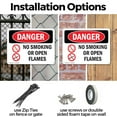 thumbnail image 3 of (2 Pack) No Smoking Or Open Flames OSHA Danger Sign 24 Inch X 18 Inch Indoor / Outdoor Rust-Free Aluminum Metal Signs for Workplace, Workshop, and Construction Site, Made in the USA, 3 of 8