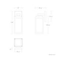 thumbnail image 5 of WAC Lighting Amherst 18" LED 3000K Modern Aluminum Outdoor Wall Light in Black, 5 of 5