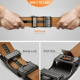 thumbnail image 6 of Mens Ratchet Belt,Leather Adjustable Slide Belt For Gift Mens Dress Casual 1 3/8",Size Adjustable, 6 of 8