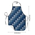 thumbnail image 2 of Uemuo Pixel Grid Printed Bib Apron, Adjustable , Water and Oil Resistant, Cooking Kitchen Chef Apron for Women Men, 2 of 5