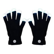 Flashing LED Rave Gloves with Luminous Fingertip Lights,Glow Light Finger Gloves for Parties,Concerts,Clubs,Festivals,Hip-Hop Events,Night Performances,Wearable Light Accessories Gift light up gloves