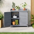 thumbnail image 2 of 38.6"D x 18.9"W x 37.4"H (6.1 sq ft) Wood Outdoor Patio Potting Bench with Adjustable Shelves - Gray, 2 of 7
