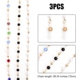 thumbnail image 2 of 3Pcs 3 Color Round Beaded Eyeglasses Chains Golden Brass Neck Strap for Eyeglasses with Rubber Loop Ends Sunglasses Chain Glass Holders Chain DIY, 2 of 6