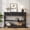 Black - 43 in, variant on Aufeile 43" Narrow Console Table, Entryway Table with 3 Drawers and Outlets, Fabirc Sofa Table with Open Shelves for Couch, Hallway, Foyer, Living Room, Black