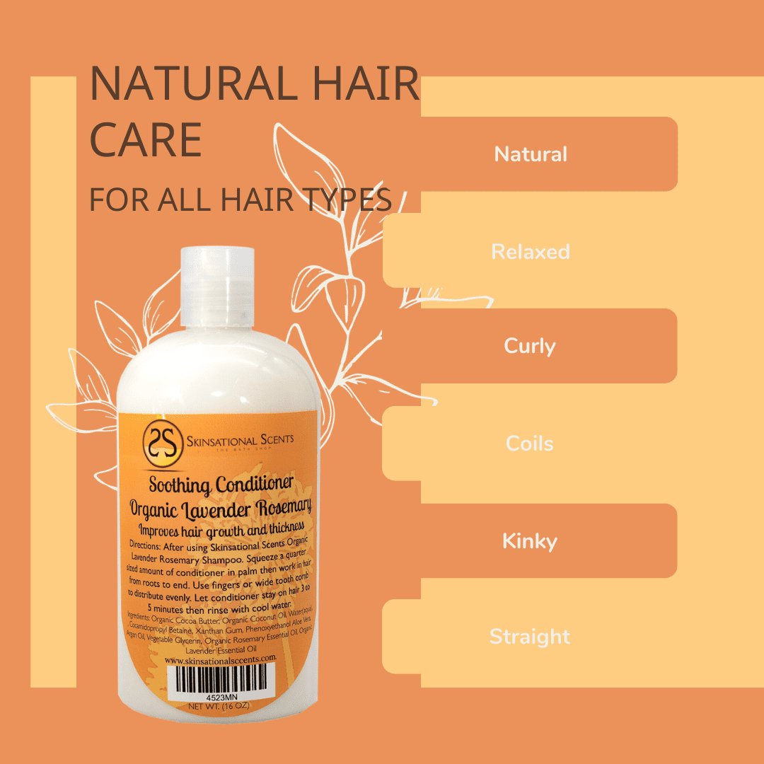 Skinsational Scents Organic Lavender Rosemary Conditioner for All Hair Types