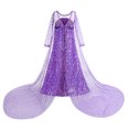 thumbnail image 5 of Girls Princess Dress Deluxe Queen Dress Up Kids Halloween Christmas Party Costumes Outfit Set for Birthday Cosplay, 5 of 7