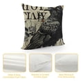 thumbnail image 4 of Black Halloween Pillow Covers  Skull Raven Crow Spooky Boo Trick or Treat Outdoor Halloween Pillows Decorative Throw Pillows Cases Fall Pillow Decorations Cushion Covers Couch, 4 of 5