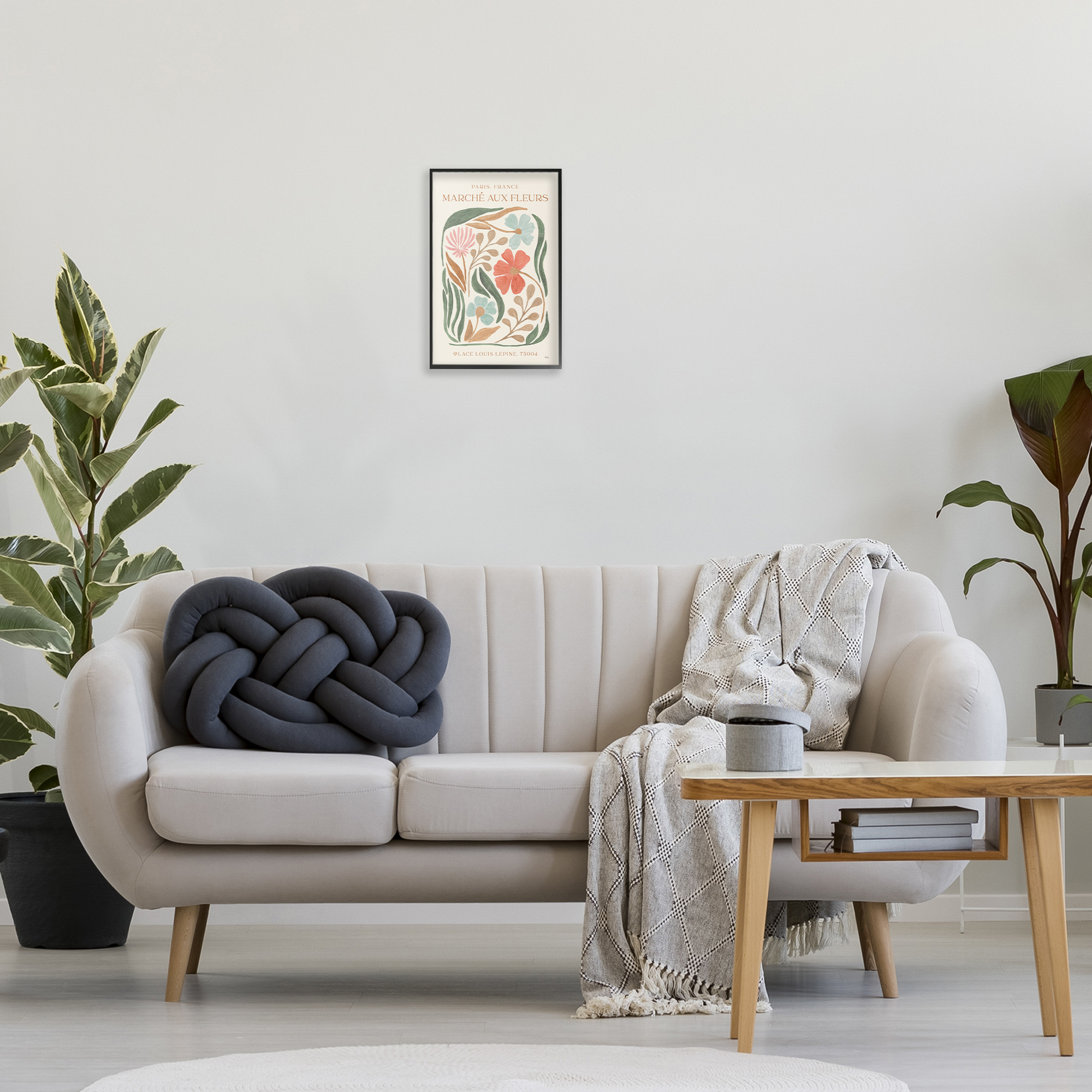 Stupell Industries French Floral Painting Botanical & Floral Painting Black Framed Art Print Wall Art, 12 x 18