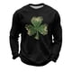 thumbnail image 3 of Ceisia Men's St. Patrick's Day Vintage Four-Leaf Clover Crewneck | Waffle Knit Relaxed Long-Sleeve Casual Top Gift, 3 of 4