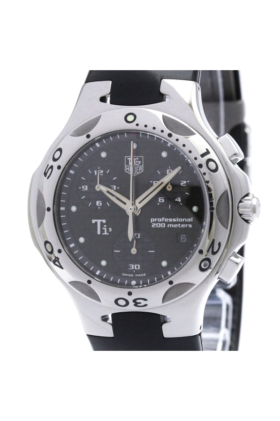 Pre-Owned TAG HEUER Kirium Chronograph Ti5 Titanium Quartz Watch CL1181 Polished
