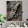thumbnail image 4 of Qisvanset Framed Canvas Wall Art 12x16 Inch Bat Pocket Knife Novelty Gift Wall Decoration, 4 of 5