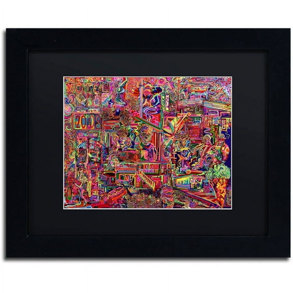 Trademark Fine Art "Millions Served" Canvas Art by Josh Byer, Black Matte, Black Frame