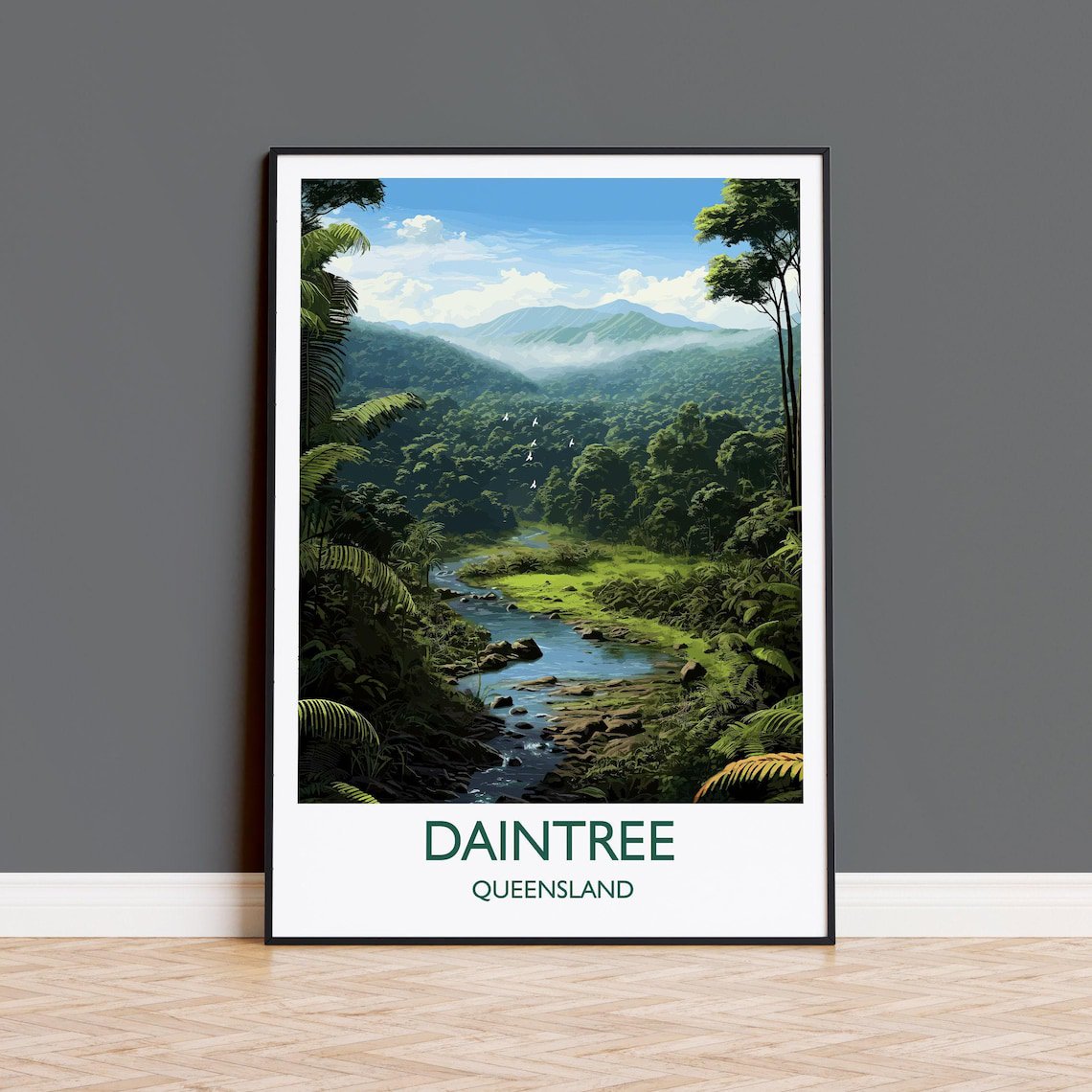 Daintree Poster Travel Print Of Daintree Rainforest Queensland Australia Travel Gift
