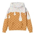 thumbnail image 3 of RTKFRFLM Kids Ice Cream Graphic Hoodie Casual Long Sleeve Pullover Sweatshirt White 4-5 Years, 3 of 3