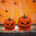 thumbnail image 3 of Halloween Melting Pumpkin Skull Snacks Candy Bowl with Lid Scary Table Decors, 3 of 5