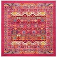 thumbnail image 2 of SAFAVIEH Madison Area Southwestern Bordered Area Rug, Fuchsia, 6'7" x 6'7" Square, 2 of 7