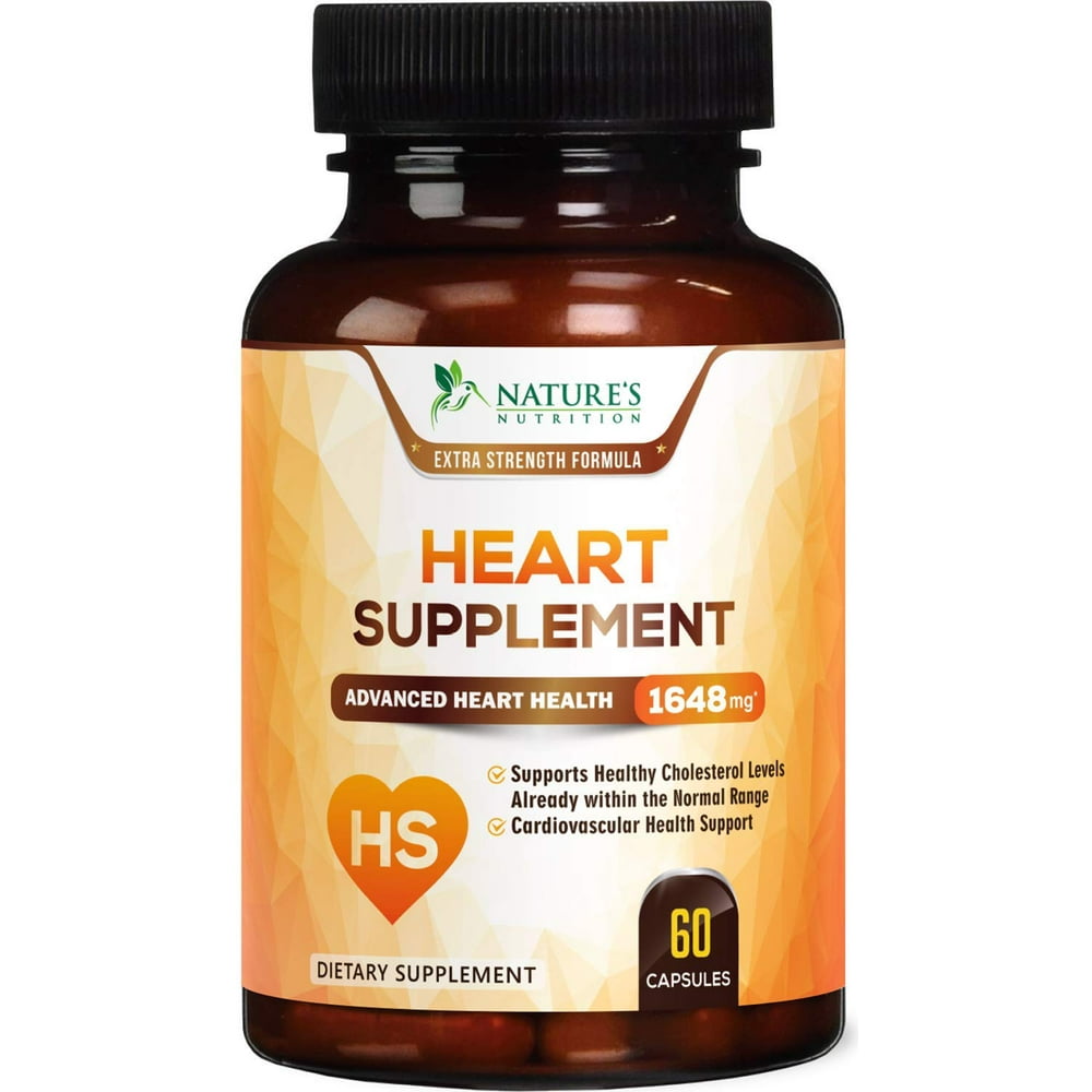 Nature's Nutrition Heart Supplement Highest Potency Blood Pressure