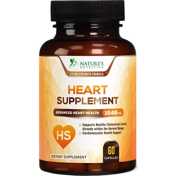 Nature's Nutrition Heart Supplement Highest Potency Blood Pressure