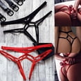 thumbnail image 2 of Bragas sexys de entrepierna abierta para mujer, lencería erótica, bragas de vendaje hueco, Tanga femenino sin entrepierna para sexo, ropa interior transparente Porno, 2 of 3