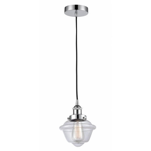 616-1PH-PC-G532-LED-Innovations Lighting-Oxford - 1 Light Mini Pendant In Traditional Style-8 Inches Tall and 7.5 Inches Wide Polished Chrome Clear